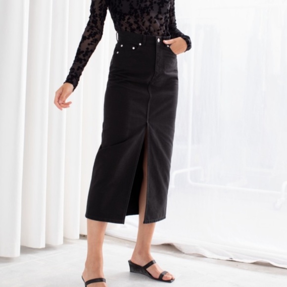 & other stories denim skirt